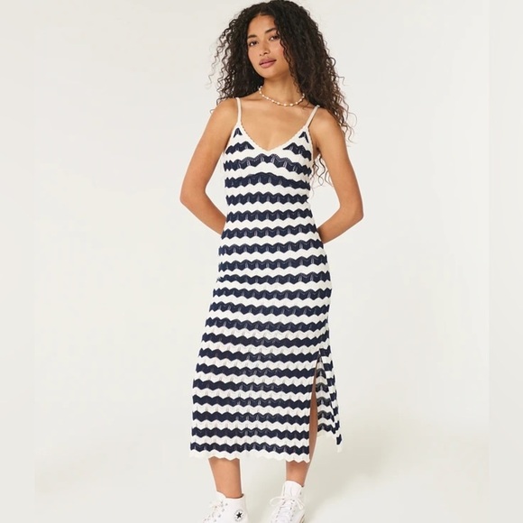 Hollister Crochet Style MIDI Dress M - Picture 1 of 9